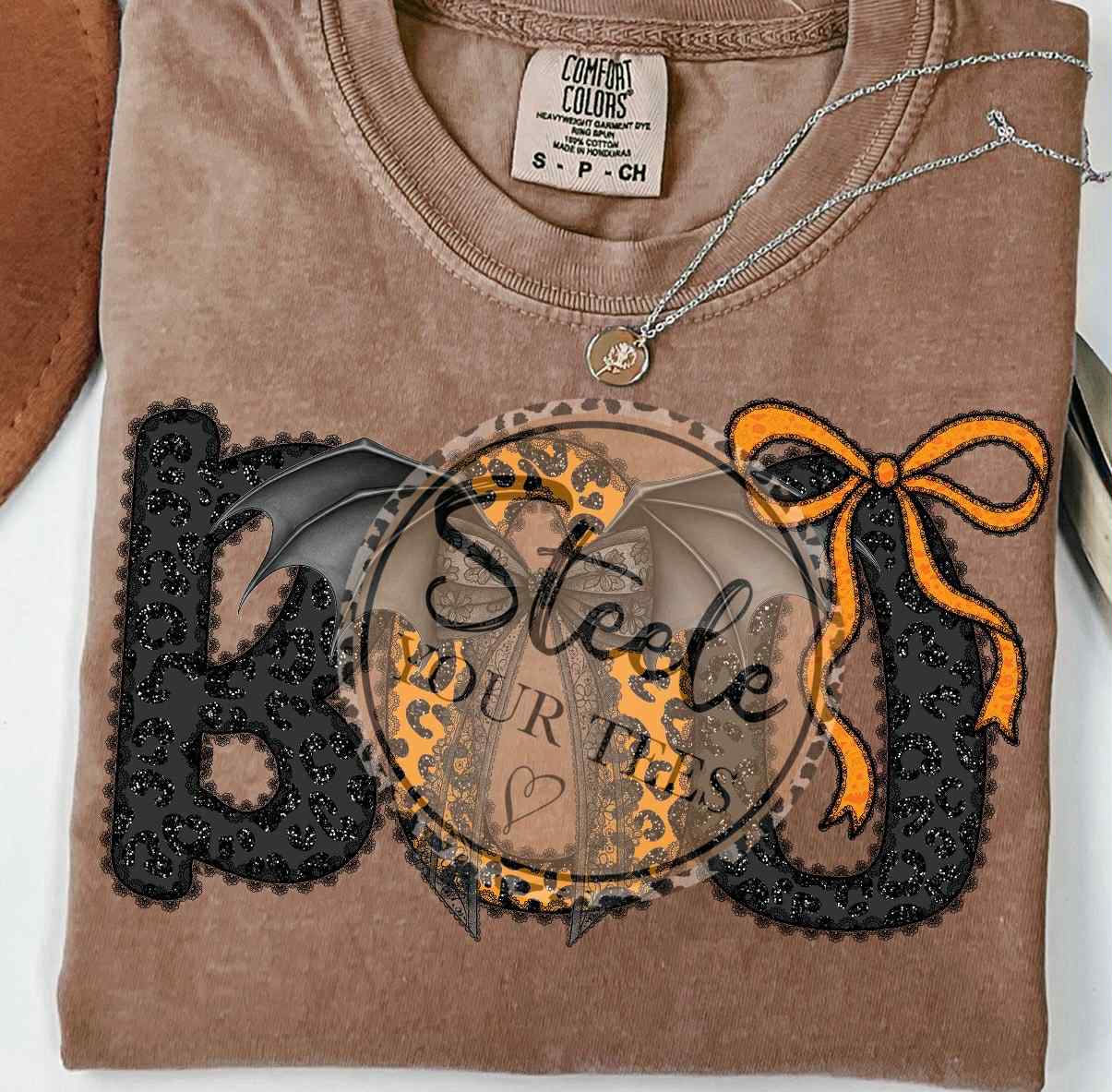 BOO (bat wings) All Sizes Tee