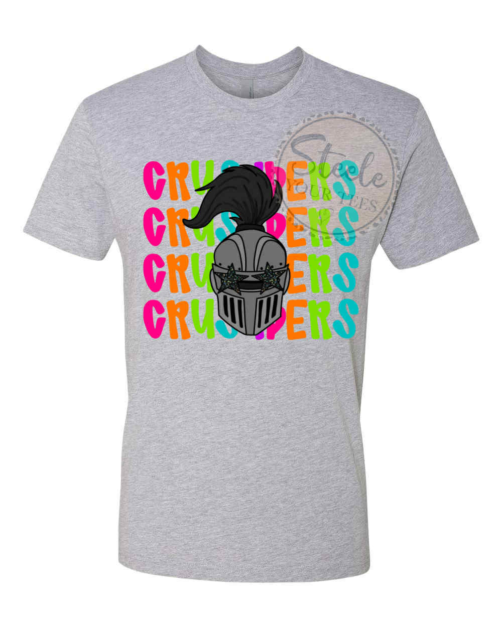 Crusaders Neon Stacked All Sizes Tee