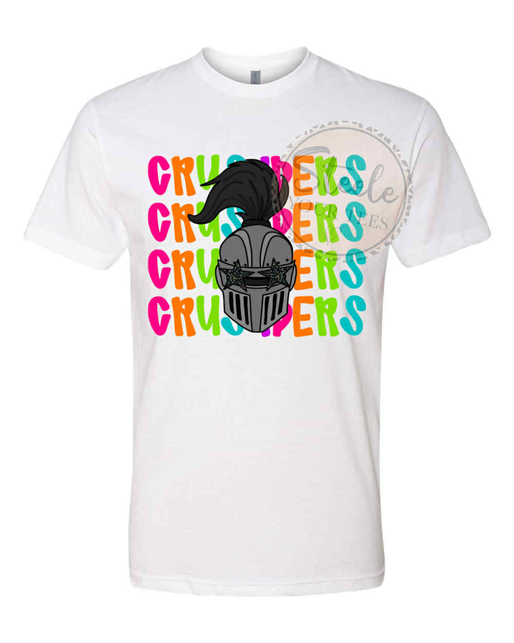 Crusaders Neon Stacked All Sizes Tee
