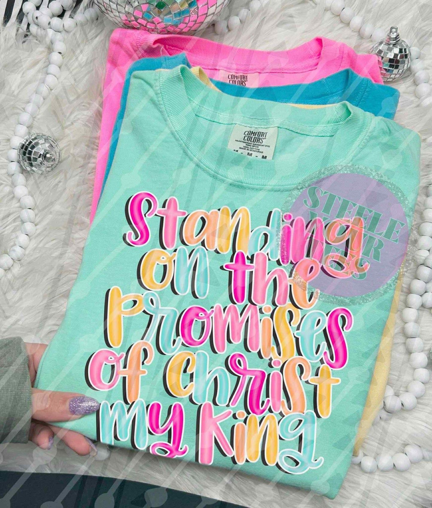 Standing on the promises of Christ my King All Sizes Tee