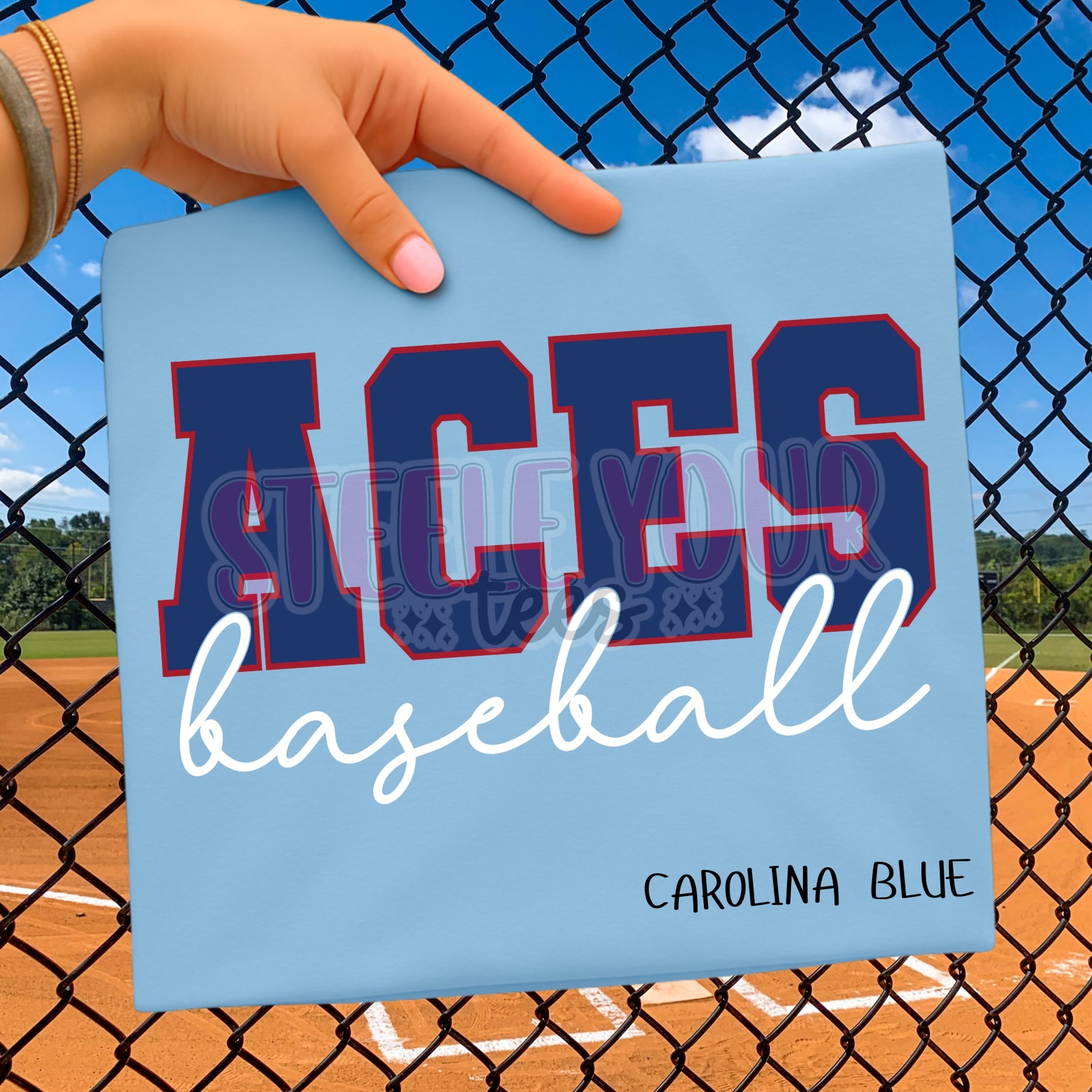 Aces Baseball Cursive