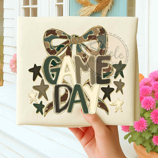 Game Day (camo w/bow) All Sizes Tee