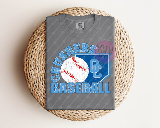 Crushers Baseball - Home Plate - All Sizes Tee