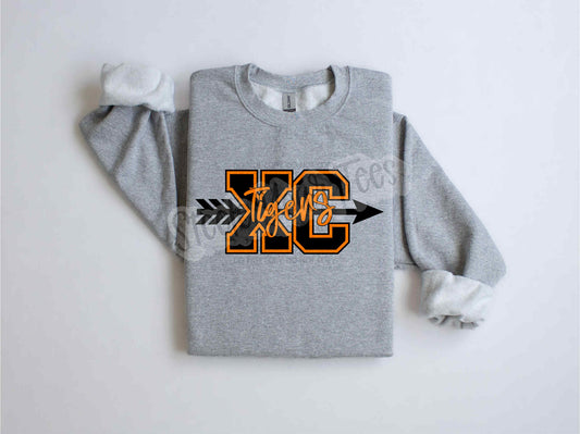 XC Tigers All Sizes Tee and Crewneck