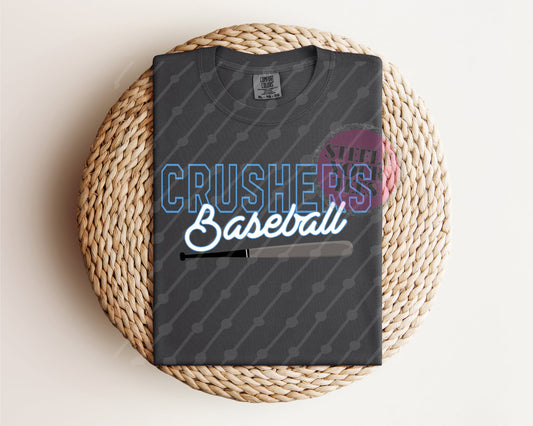 Crushers Baseball Outline- All Sizes Tee