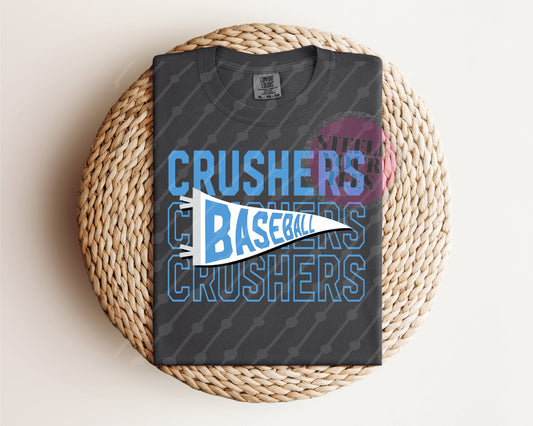 Crushers Baseball Stacked- All Sizes Tee