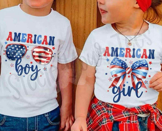 American Girl Or American Boy Toddler and Youth Tee