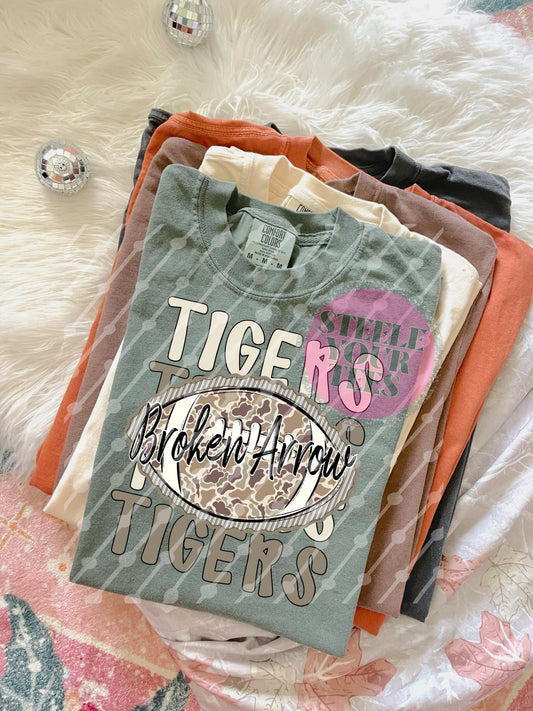 Tigers Leopard Stacked & Football (all styles here)