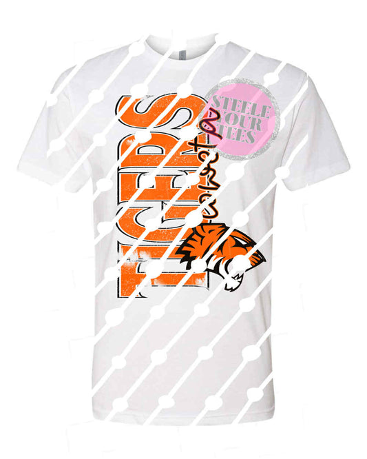 Tigers - vertical-  (Short Sleeve, Long Sleeve, Crewneck, Hoodie)