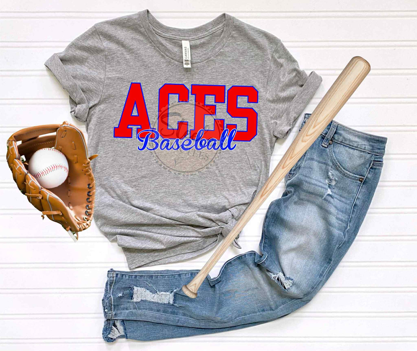 ACES Baseball (letterhead style) All Sizes Tee